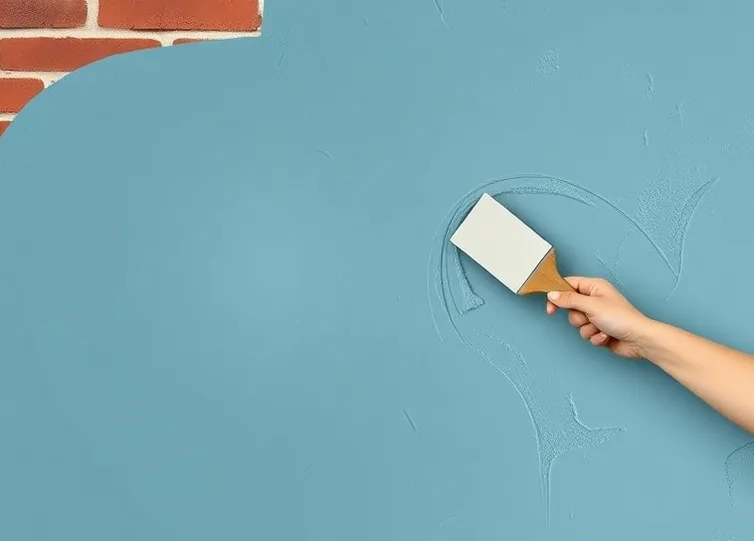 Application d'un enduit décoratif à la lisseuse sur un mur